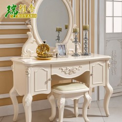 厂家直销特价批发 欧式梳妆台1.2米法式化妆台实木梳妆台