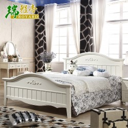 瑞雅帝家具 田园风格公主床 特价板式床1.5米1.8米储物床