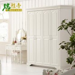 厂家直销 实木衣柜1.8米四门衣柜欧式卧室家具质量保证