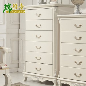 厂家直销 批发价实木六斗柜象牙白实木储物柜客厅配套收纳柜