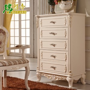 《厂家直销》 批发价欧式雕花实木五斗柜 新款法式实木储物柜