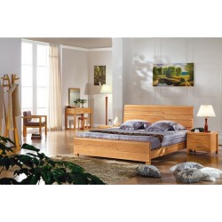 新款实木床全进口欧洲榉木1.5米 1.8米双人床 简约坚韧耐用