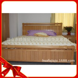 直销实木床 进口欧洲榉木实木套房单人床双人床款式时尚简约