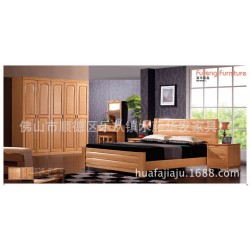 大量供应优质实木床进口榉木材料双人床单人床质量保证坚韧耐用