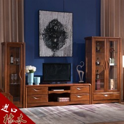 全实木橡木电视柜可伸缩客厅地柜PK欧式储物柜视听柜组合装