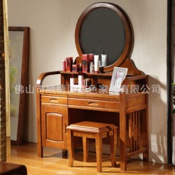工厂直销 实木梳妆台 现代中式实木梳妆台梳妆镜梳妆凳 卧室家具