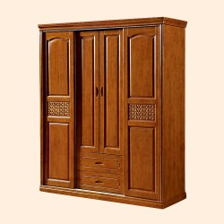 工厂直销中式实木四门推拉衣柜 三门衣柜1.8米 416#