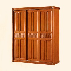 工厂直销现代中式实木三门推拉衣柜趟门衣柜1.8 316#