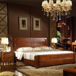 本色家具 高箱床 现代中式床卧室家具