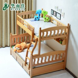 【华而佳】榉木家具 实木上下儿童子母床 高低双层床上下铺榉木床 直销938