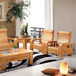 【浩丰】厂家直销榉木新款实木沙发组合 中式客厅实木沙发组合 高品质