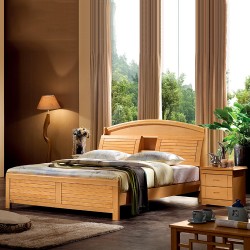 【浩丰】厂家直销特价实木床 德国榉木中式实木双人床1.8米 成套家具
