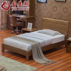 【金美斯】厂家优惠促销 中式实木床 1.2米虎斑木儿童床 中式儿童实木床