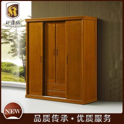 【舒康缘】专业批发 顺德卧室中式衣柜 四门组合整体储物衣柜 推拉门衣橱202