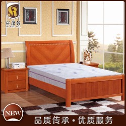 【舒康缘】绿色环保海棠木儿童床 板式1.2米单人床 板木床头宾馆单人床832