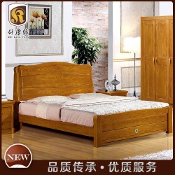 【舒康缘】顺德家具 水曲柳实木套房家具 1.8米双人床1.5米可升降床616