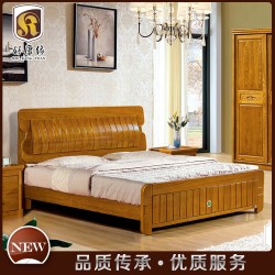 【舒康缘】水曲柳实木家具实价批发 工学实木床1.8米 可配汽动高箱床  630