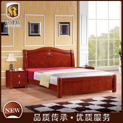 【舒康缘】特价双人实木床头床架1.8米 新中式樱桃木系列 顺德家具903#