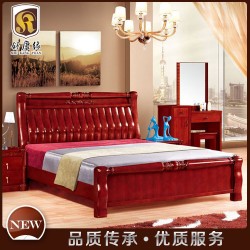 【舒康缘】生产厂家特价供应新中式实木套房民用酒店家具实木双人床885