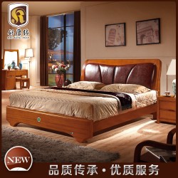 【舒康缘】家具定做套房卧室双人实木床 卧室成套家具  衣柜妆台组合 1826