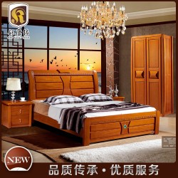 【舒康缘】大量销售 顺德实木整体床头柜 卧室实木家具 实木床边柜储物柜