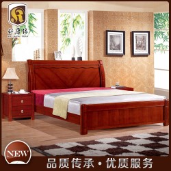 【舒康缘】实木佛山床类批发 精品特价板式床1.8m/1.5m  婚房双人床907#