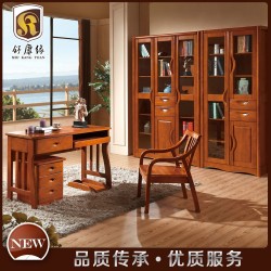 【舒康缘】实木电脑桌 家用 实木书柜海棠木 实木书柜 中式 海棠木实木家具