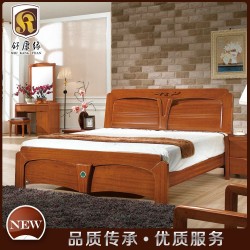 【舒康缘】顺德海棠木卧室套房家具 成套家具批发100%全实木热销1816#