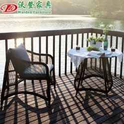 【沃登】沃登家具 热销户外时尚休闲藤编桌椅 PE仿藤餐桌椅 WD-6169-1