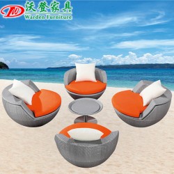 【沃登】沃登家具 热销户外时尚休闲藤编桌椅 PE仿藤餐桌椅 WD-1120