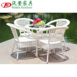【沃登】沃登家具 户外藤编餐桌椅,环保PE仿藤藤艺桌椅,高档户外家具工厂