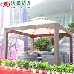【沃登】沃登家具 户外遮阳编藤帐篷 豪华藤编四柱亭子 花园编藤帐篷