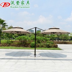 【沃登】沃登家具 户外休闲遮阳 伞圆形双顶无垂边罗马伞 花园庭院罗马伞