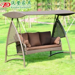 【沃登】编藤秋千 沃登家具 美式 西雅图编藤秋千花园庭院豪华PE防藤秋千