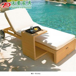 【沃登】沃登家具 户外沙滩躺床 阳台休闲躺椅 靠背可调节沙滩椅 WD-9546
