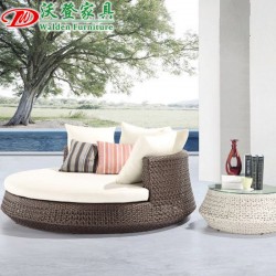 【沃登】沃登家具 户外大圆床室外休闲床庭院阳台沙滩床 藤编露天太阳大床