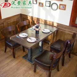 【沃登】咖啡厅实木椅 餐饮店桌椅组合 白蜡木餐椅 工厂直销美式复古椅子