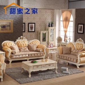 欧式高档头层牛皮小户型沙发 客厅组合真皮沙发 LY-L021