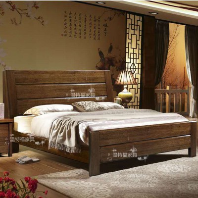 全实木床中式家具单人床1.5米特价双人床1.8米