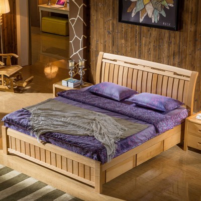 温特福 实木床 双人床 特价 1.8米床 实木 1.5米中式床榉木家具