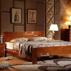 全实木床中式家具单人床1.5米特价双人床1.8米