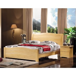 热销 中式现代实木软床 优质实木卧室系列 卧室家具组合