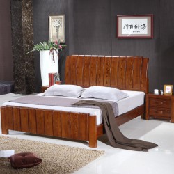 水曲柳家具 卧室组合套房系列 白蜡木家具 1.8米双人实木床