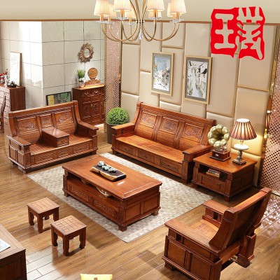 原版原厂专利实木家具加大尺寸古典雕花香樟木客厅沙发茶几组合