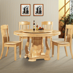 厂家直销 实木餐桌 橡木餐桌 圆形餐桌 雕花小圆脚 餐厅家具
