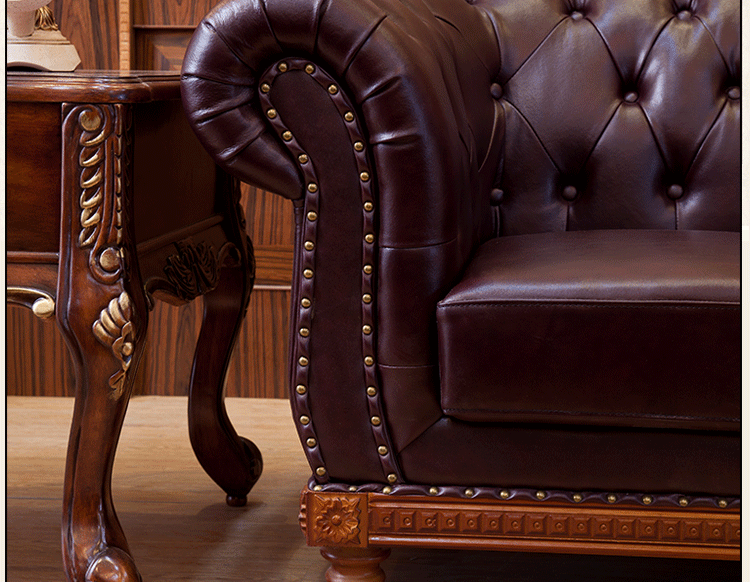 特价欧式沙发 进口黄牛真皮沙发 酒店家具办公家具组合沙发 包邮