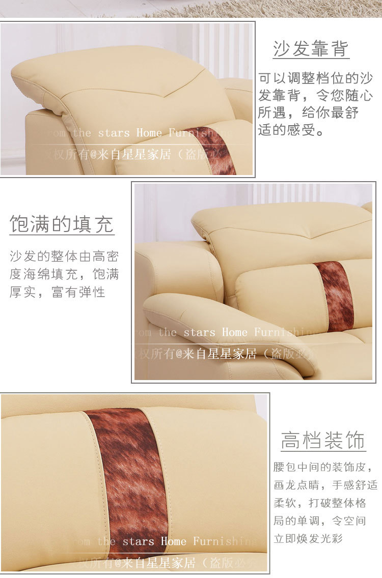 现代出口牛皮转角真皮沙发 大户型组合客厅家具包邮佛山产业沙发
