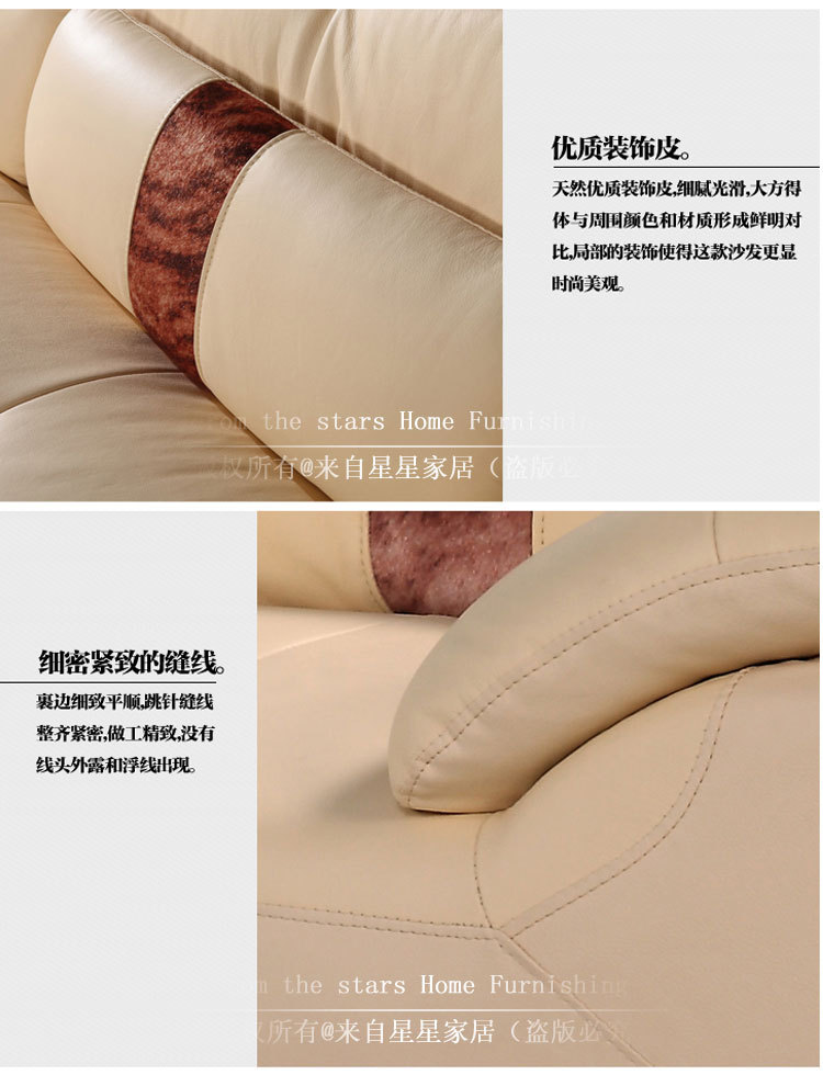 现代出口牛皮转角真皮沙发 大户型组合客厅家具包邮佛山产业沙发