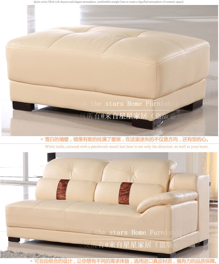 现代出口牛皮转角真皮沙发 大户型组合客厅家具包邮佛山产业沙发