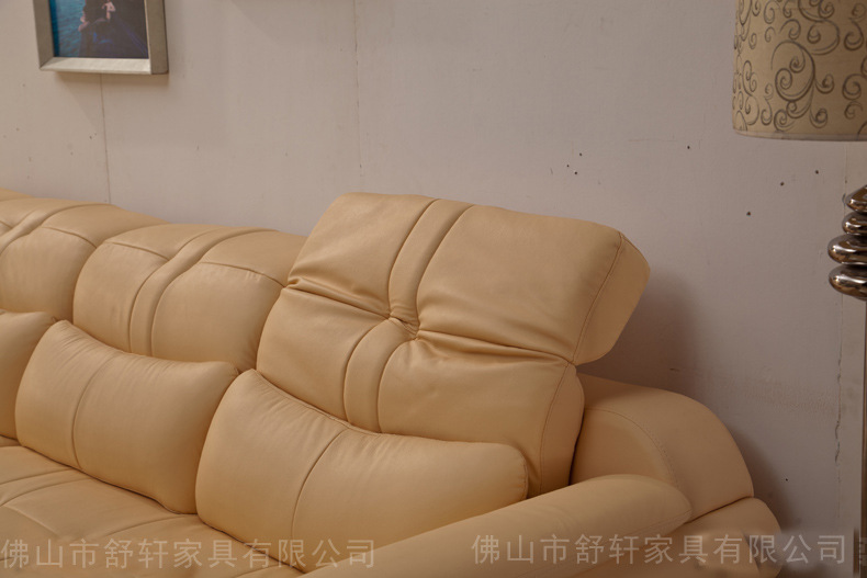现代休闲真皮沙发进口高档牛皮中厚皮沙发客厅转角组合真皮沙发